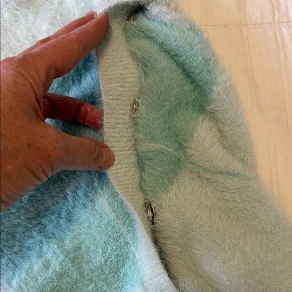 House of Sunny Light Blue Argyle V-Neck Sweater/ Sweater Vest - Picture 6 of 10